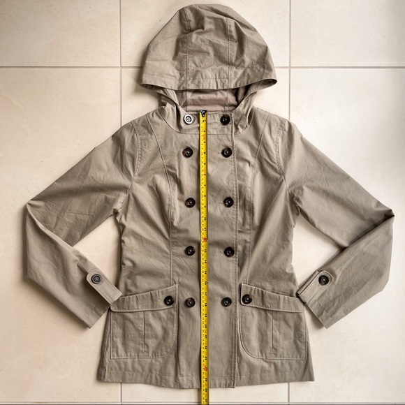 NEW 100% Cotton Short Trench Jacket in Khaki *Note - Picture 9 of 14